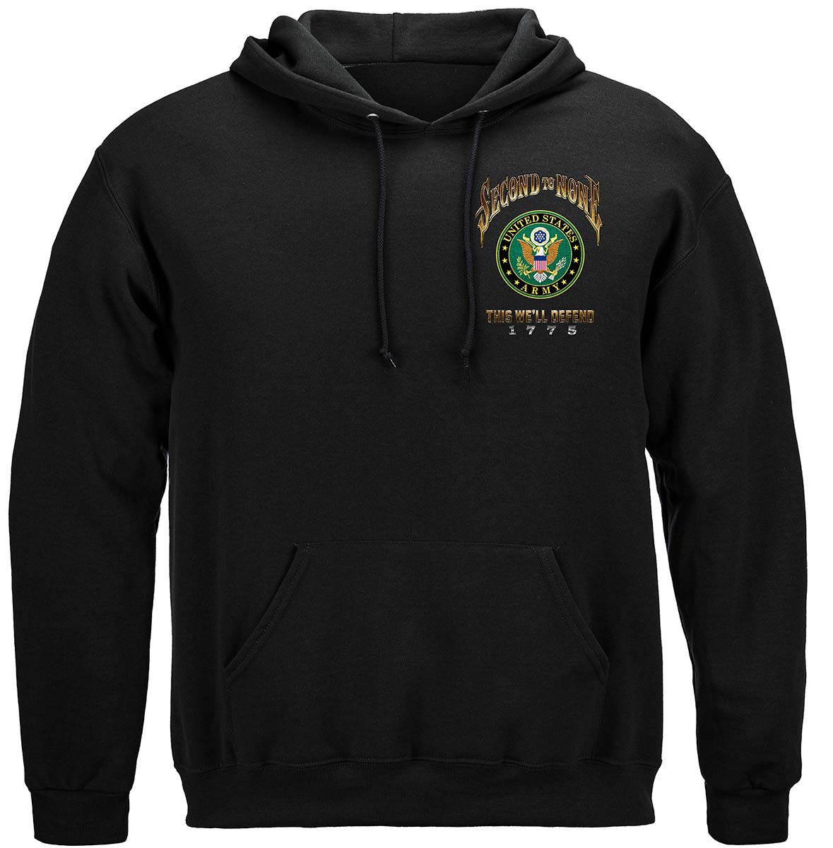 US Army Second To None Premium Hooded Sweat Shirt