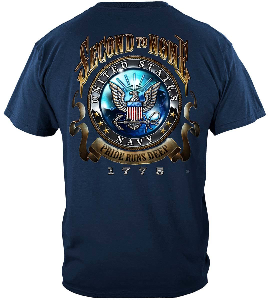 US NAVY Second To None Premium Hooded Sweat Shirt