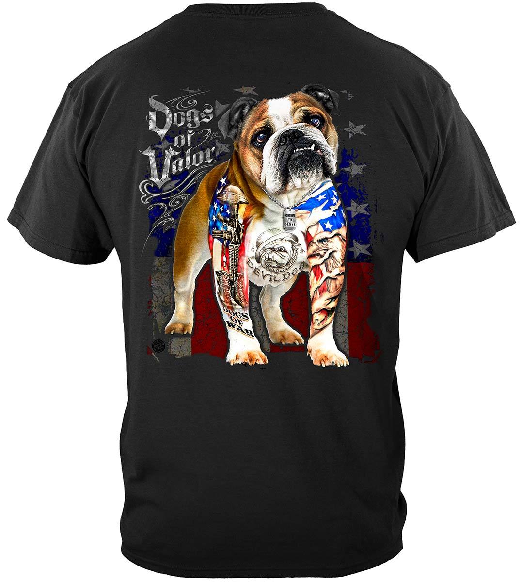 Dogs Of Valor Bull Dog Premium Long Sleeves