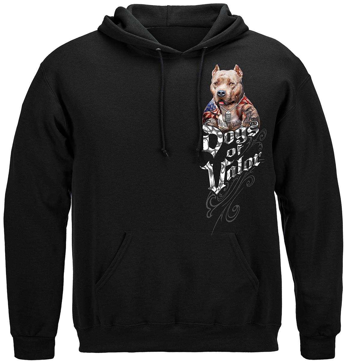 Dogs Of Valor This We&#39;ll Defend Pit Bull Premium Hooded Sweat Shirt