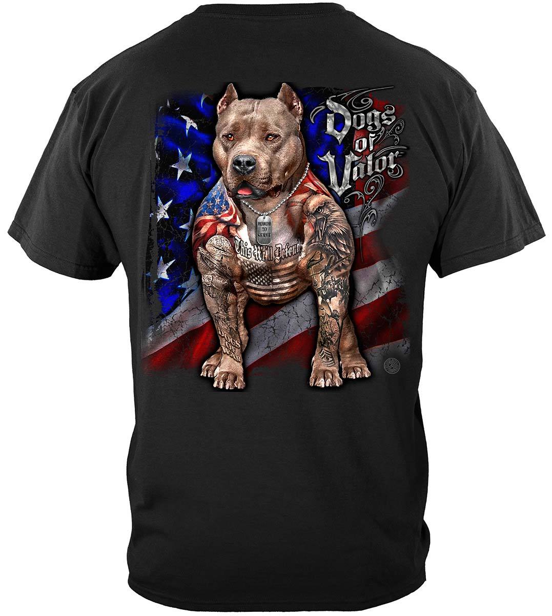 Dogs Of Valor This We&#39;ll Defend Pit Bull Premium Hooded Sweat Shirt