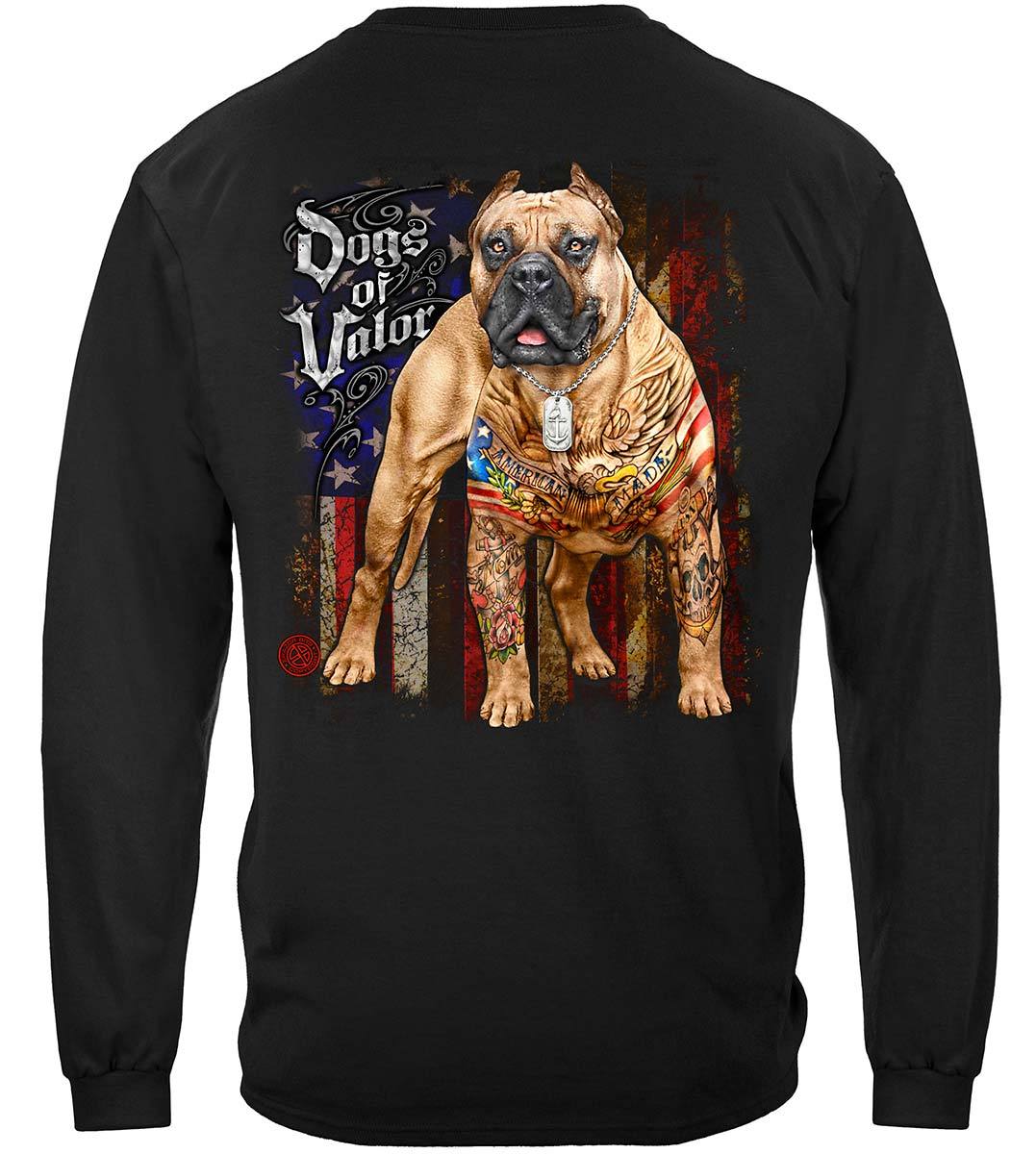 Dogs Of Valor American Made Pit Bull Premium Long Sleeves