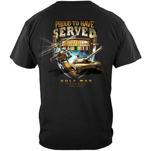 More Picture, Desert Storm Proud To Have Served Premium Men's Hooded Sweat Shirt