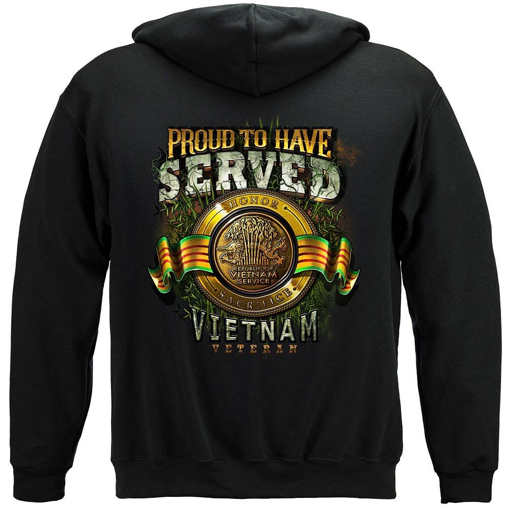 Vietnam Proud To Have Served Premium Men&#39;s Hooded Sweat Shirt