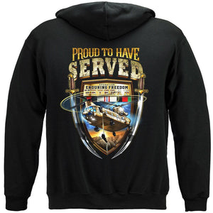 More Picture, Proud To Have Served Enduring Freedom Premium Men's Hooded Sweat Shirt