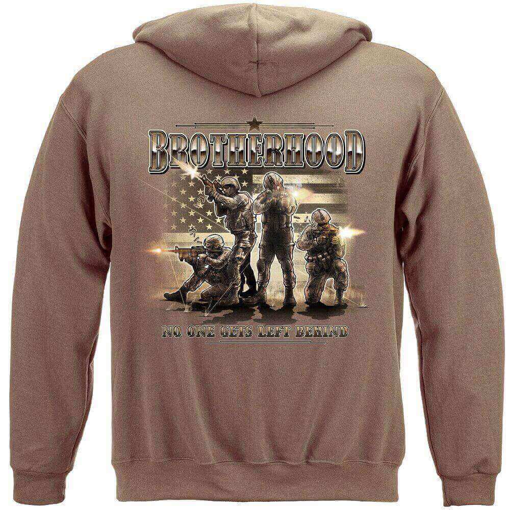 Brotherhood No One Gets Left Behind Premium Men&#39;s Hooded Sweat Shirt