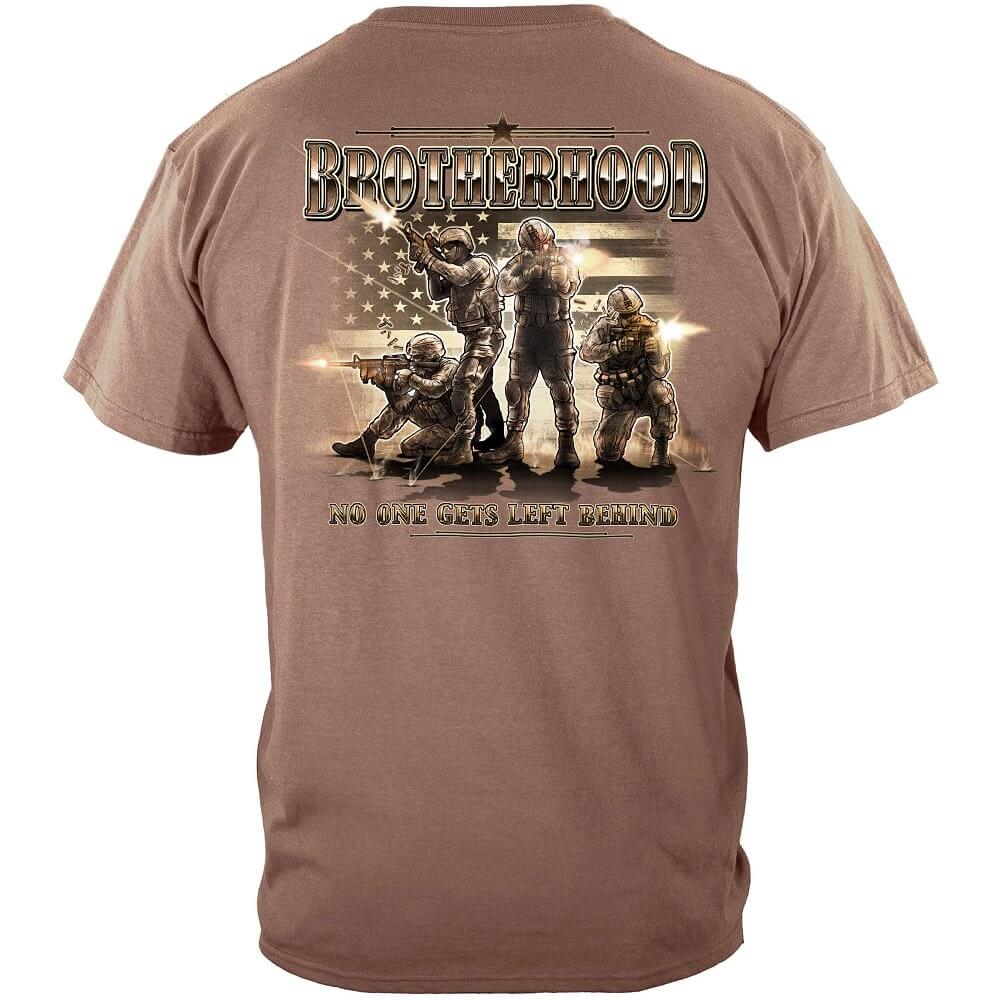 Brotherhood No One Gets Left Behind Premium Men&#39;s Hooded Sweat Shirt
