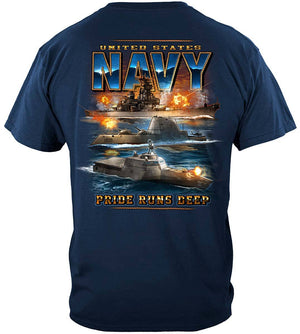 More Picture, US NAVY Pride Runs Deep Premium Hooded Sweat Shirt