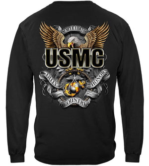 More Picture, USMC Duty Honor Country Screaming Eagle Premium Long Sleeves