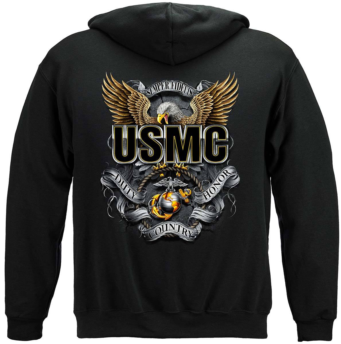 USMC Duty Honor Country Screaming Eagle Premium Long Sleeves