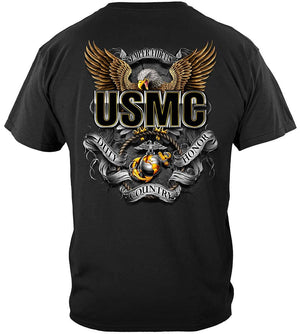 More Picture, USMC Duty Honor Country Screaming Eagle Premium T-Shirt