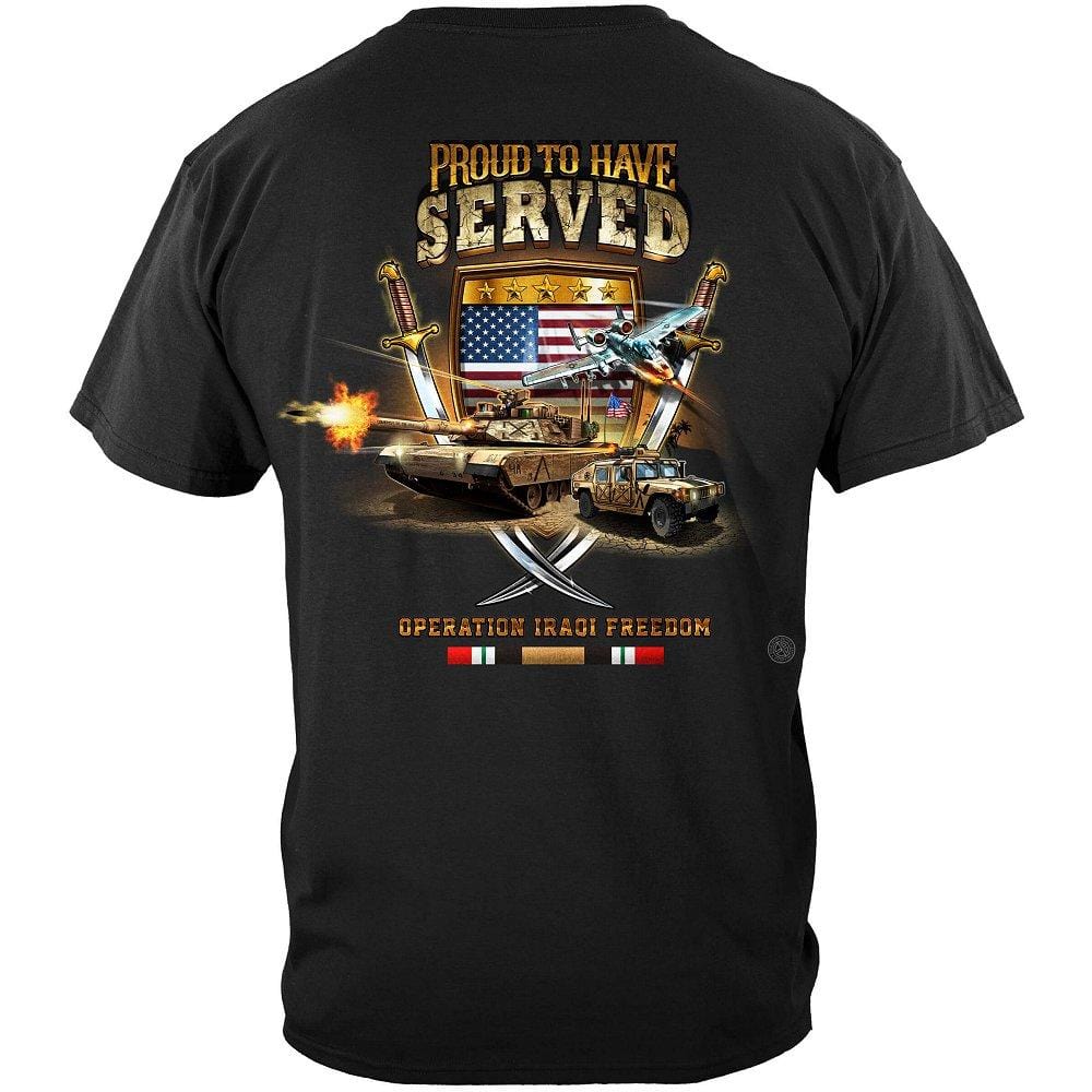IRAQI Freedom Veteran Proud To Have Served Premium Men&#39;s Hooded Sweat Shirt