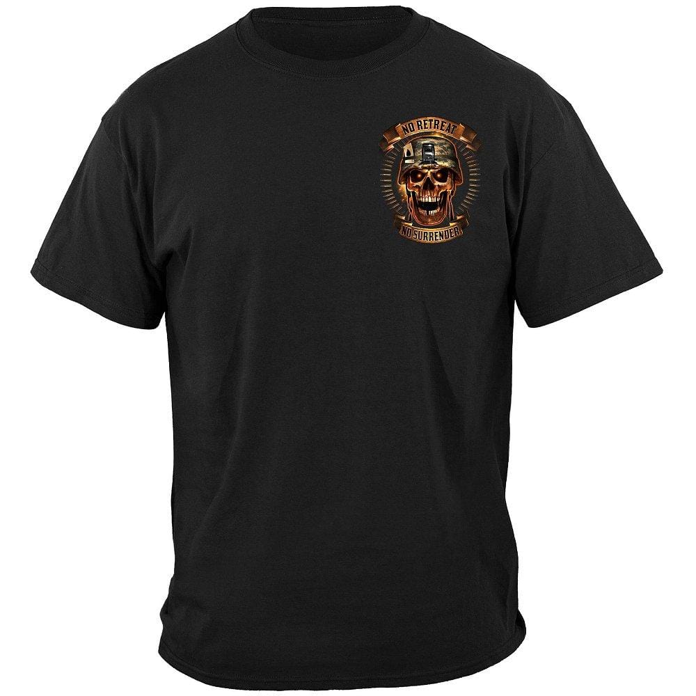 Skull of Doom If I Die Avenge Me, No Retreat Premium Men&#39;s T-Shirt