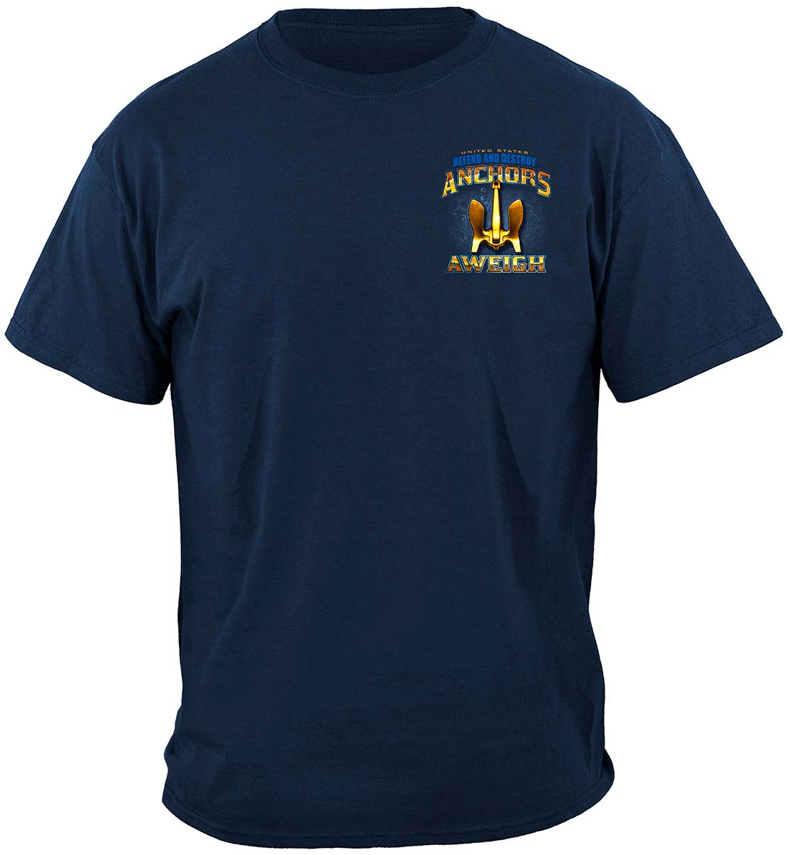 US NAVY Anchors Aweigh Defend And Destroy Premium Long Sleeves
