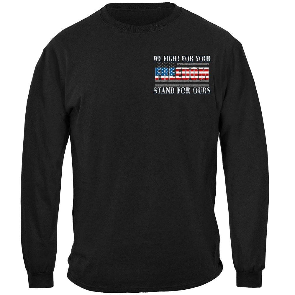 Stand For The Flag Fight For Our Freedom Premium Men&#39;s Hooded Sweat Shirt