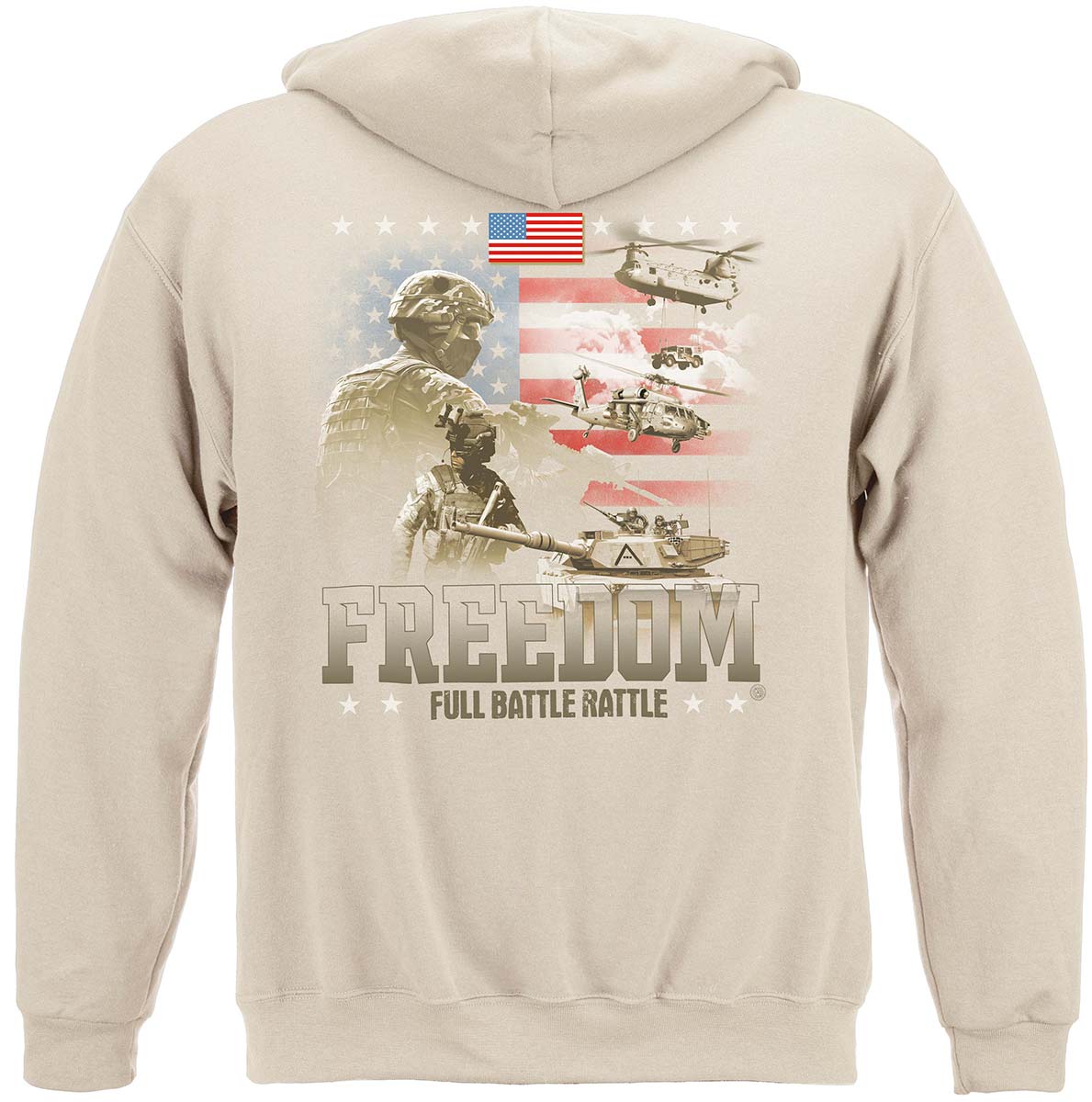 Freedom Full Battle Rattle Premium Hooded Sweat Shirt