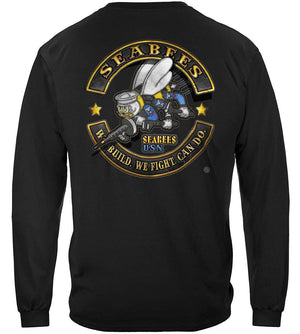 More Picture, USN US NAVY Sea Bees Biker MC Premium T-Shirt