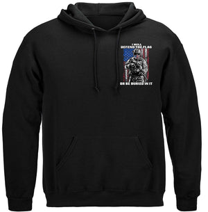 More Picture, American Flag Defend Or Be Buried Or Be Buried In It Premium Long Sleeves