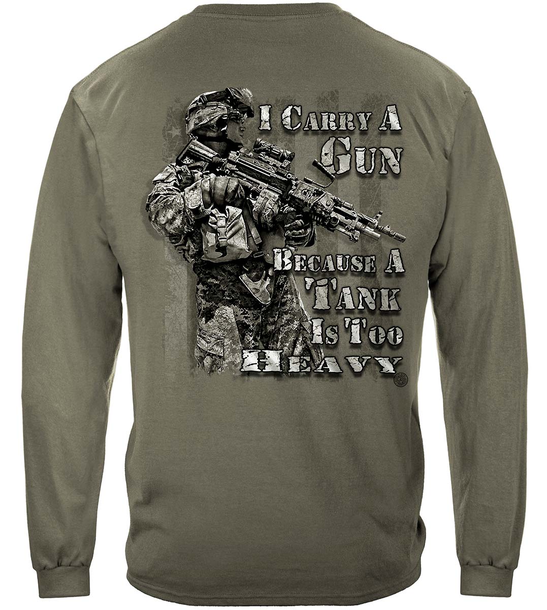 I Carry A Gun Tank Is Too Heavy Premium Hooded Sweat Shirt