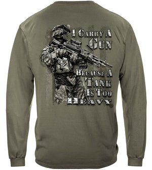 More Picture, I Carry A Gun Tank Is Too Heavy Premium Hooded Sweat Shirt