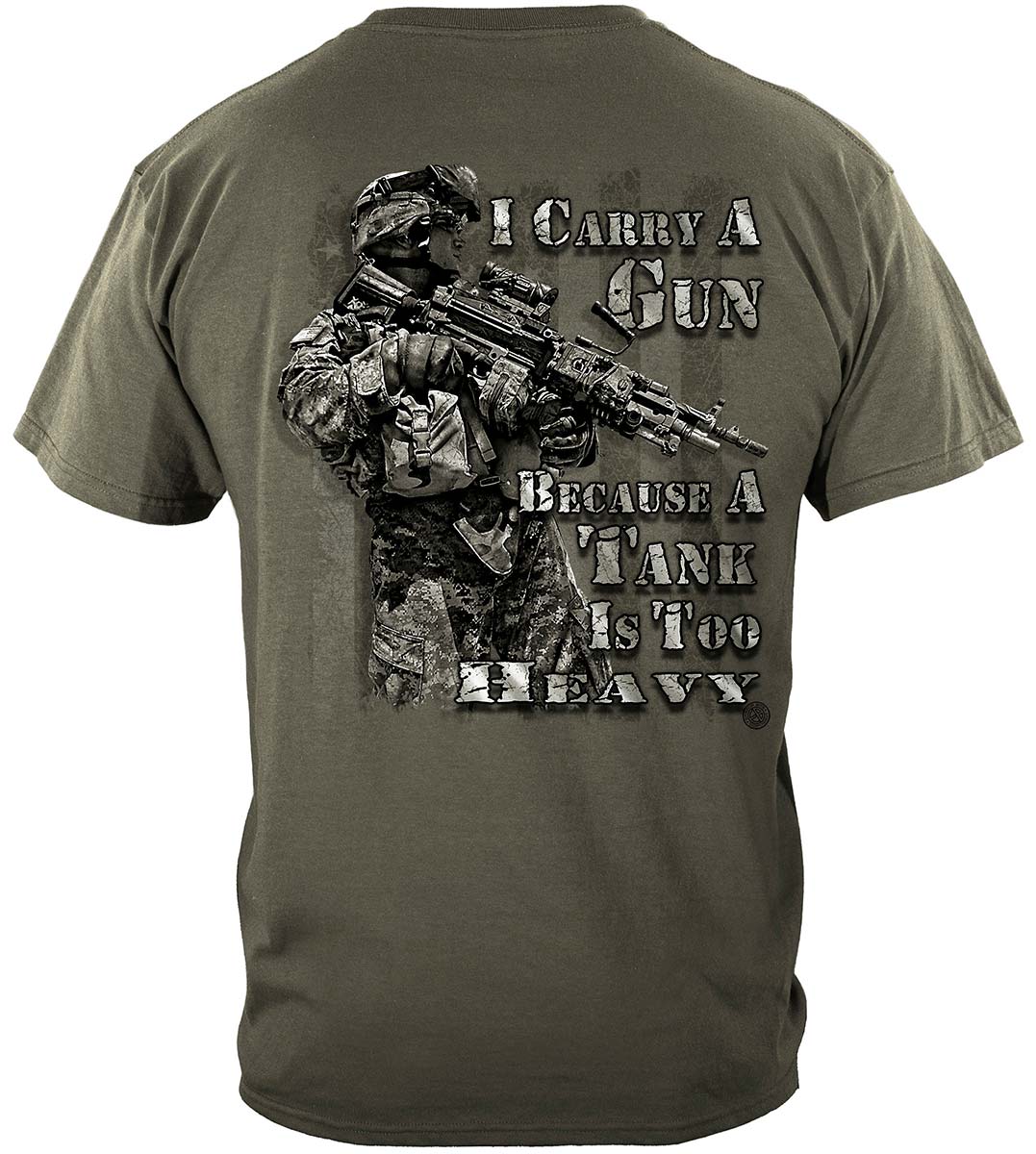 I Carry A Gun Tank Is Too Heavy Premium Hooded Sweat Shirt