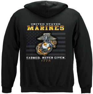 More Picture, Marine Corps USMC Earned Never Given Premium T-Shirt