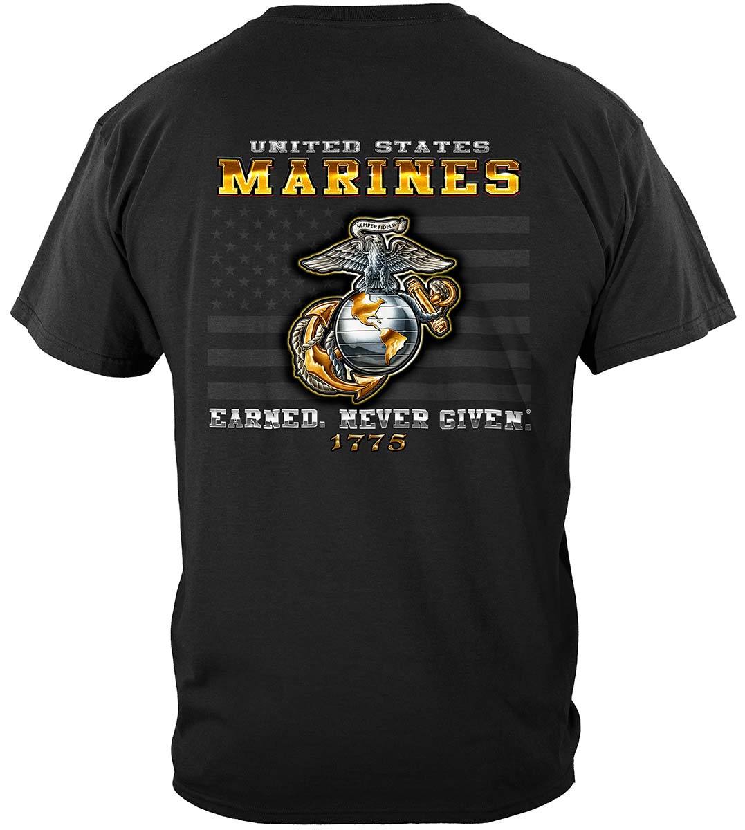 Marine Corps USMC Earned Never Given Premium Long Sleeves