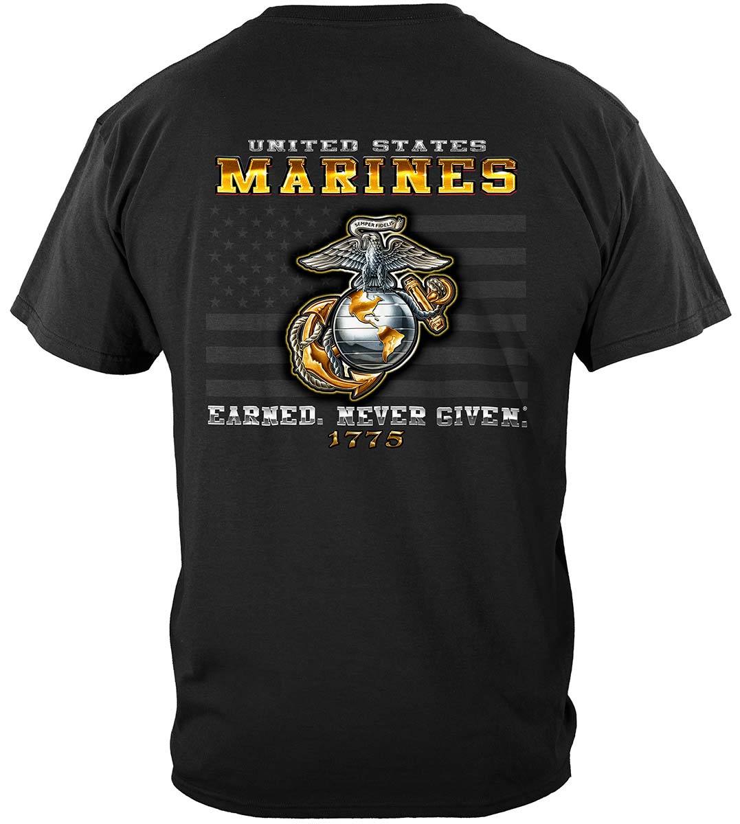 Marine Corps USMC Earned Never Given Premium T-Shirt