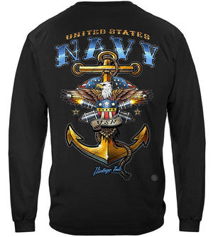 More Picture, US NAVY Vintage Tattoo United States Navy USN Premium Long Sleeves