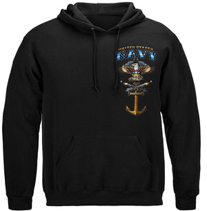 More Picture, US NAVY Vintage Tattoo United States Navy USN Premium Hooded Sweat Shirt
