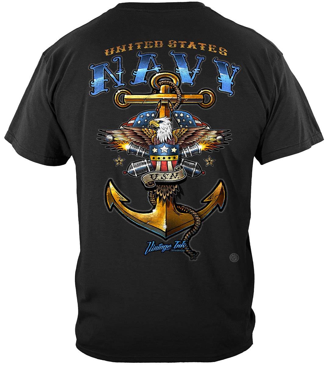 US NAVY Vintage Tattoo United States Navy USN Premium Long Sleeves