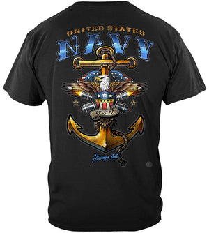 More Picture, US NAVY Vintage Tattoo United States Navy USN Premium T-Shirt