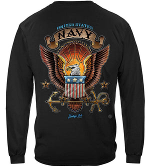 More Picture, US NAVY Vintage Tattoo Classic Logo United States Navy USN Premium Long Sleeves