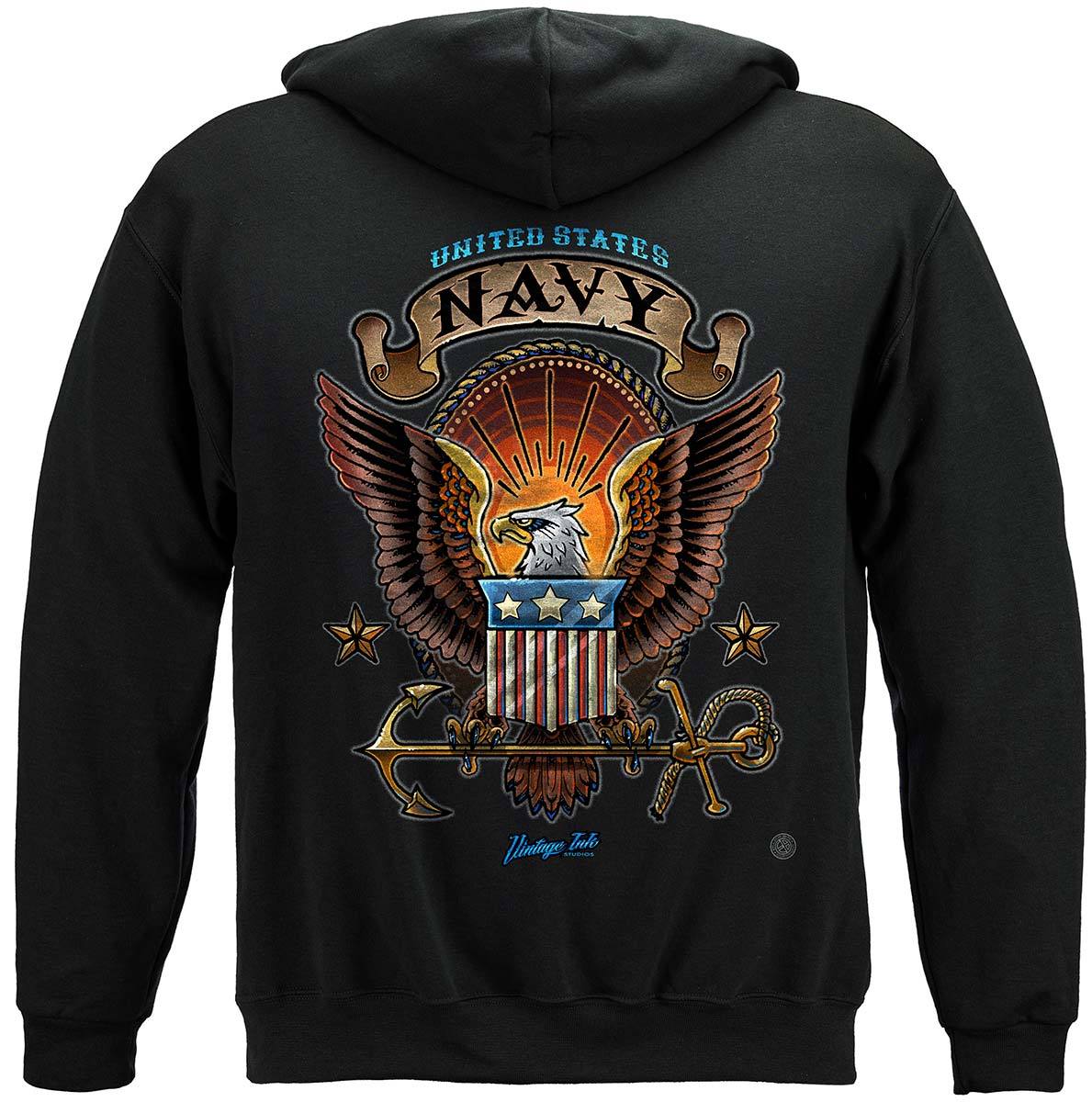 US NAVY Vintage Tattoo Classic Logo United States Navy USN Premium Long Sleeves