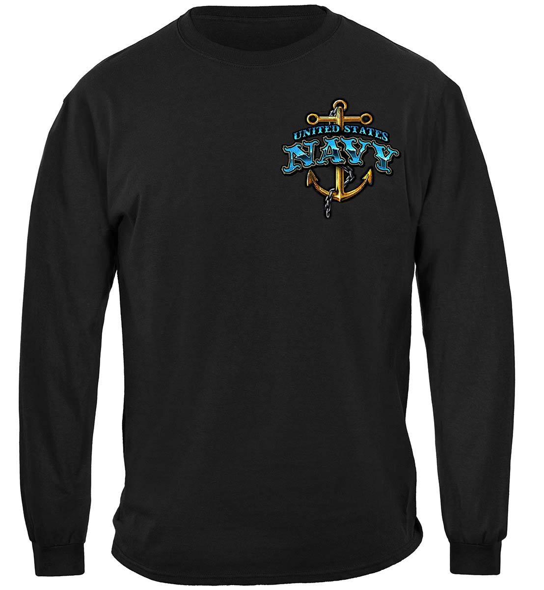 US NAVY Vintage Tattoo Battle Schooners United States Navy USN Premium Hooded Sweat Shirt