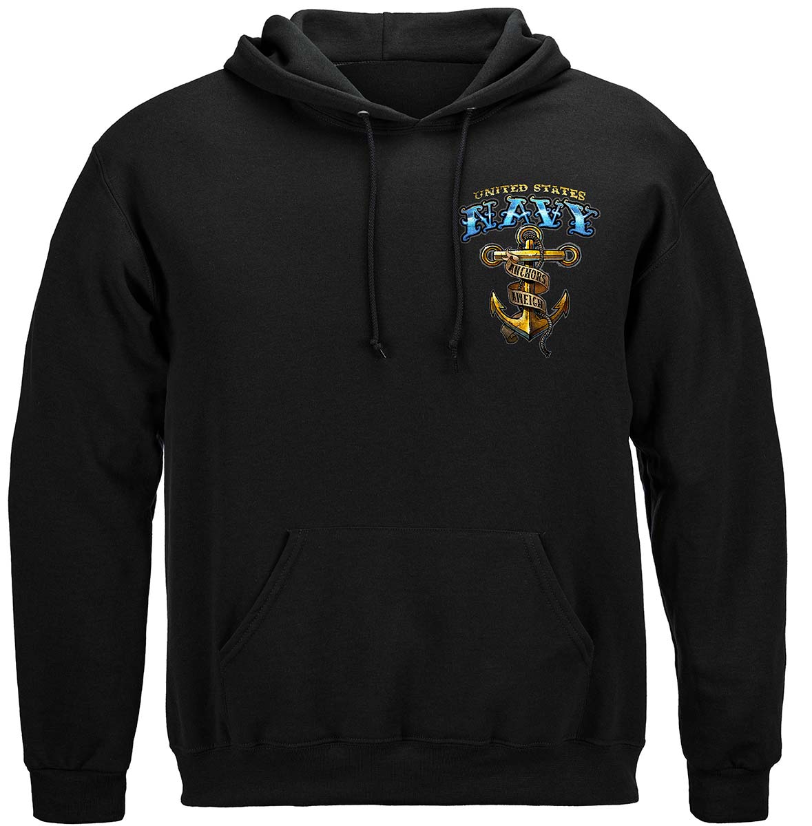 US NAVY Vintage Tattoo Classic Anchor United States Navy USN Premium Hooded Sweat Shirt