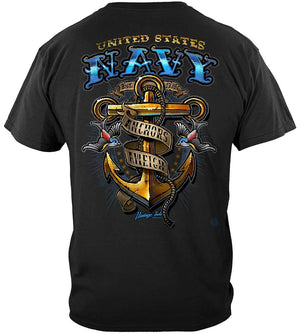 More Picture, US NAVY Vintage Tattoo Classic Anchor United States Navy USN Premium T-Shirt