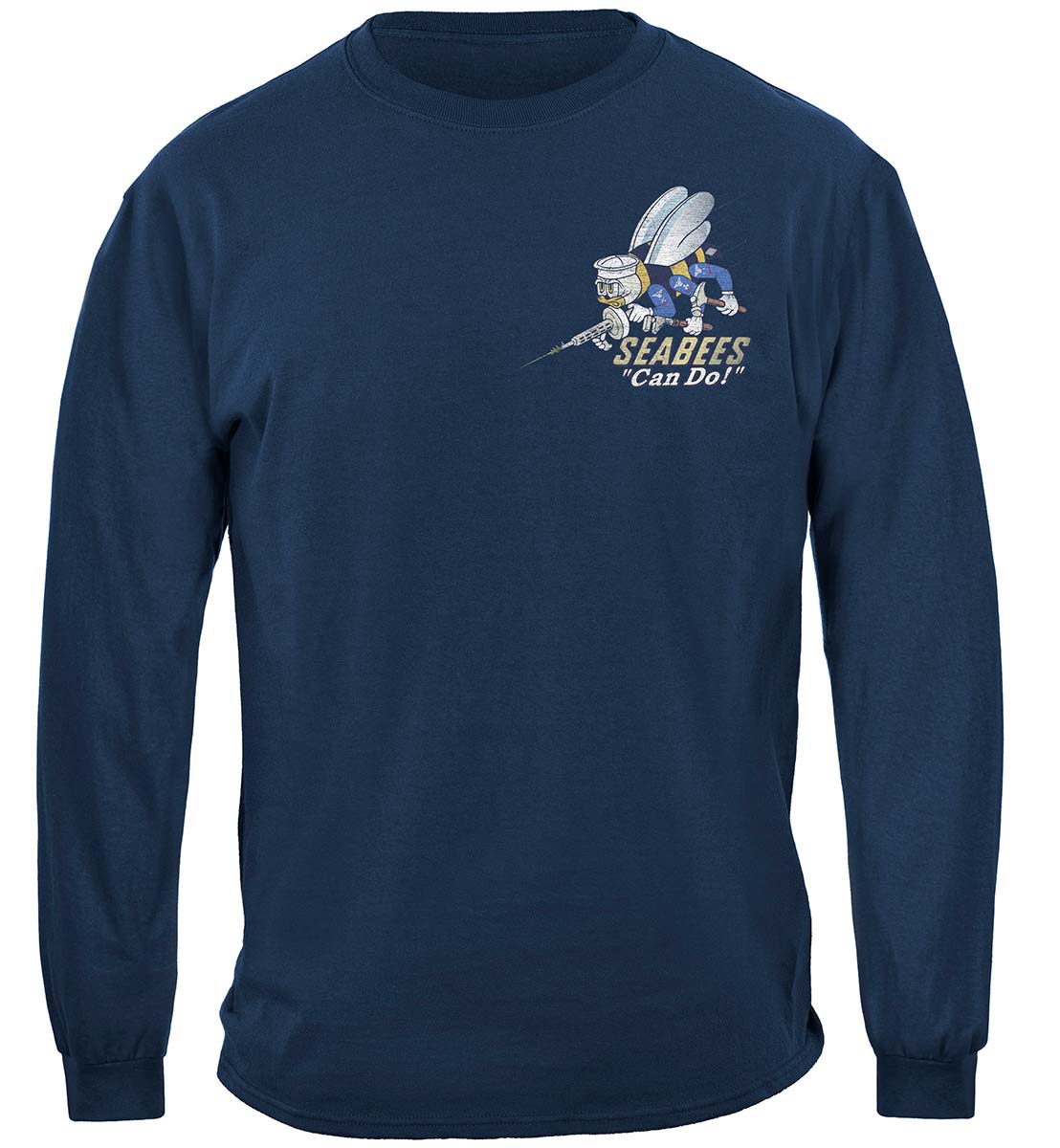 US NAVY Vintage Sea Bees United States Navy USN Premium Long Sleeves