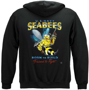 More Picture, US NAVY Sea Bees United States Navy USN Born To Build Premium T-Shirt