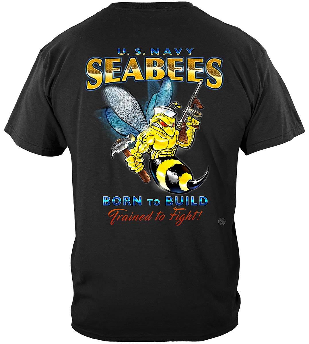 US NAVY Sea Bees United States Navy USN Born To Build Premium T-Shirt