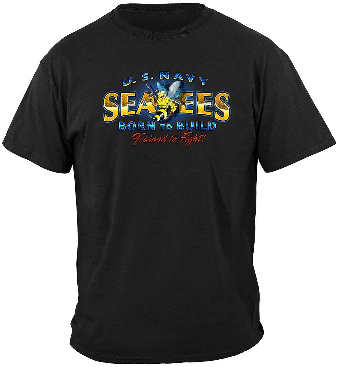 US NAVY Sea Bees United States Navy USN Born To Build Premium T-Shirt