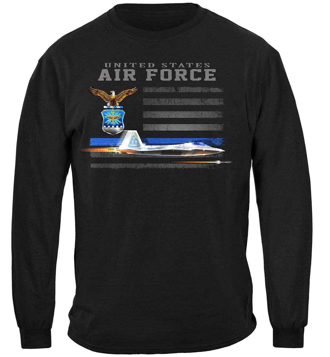 Air Force Patriotic Flag Premium Hooded Sweat Shirt
