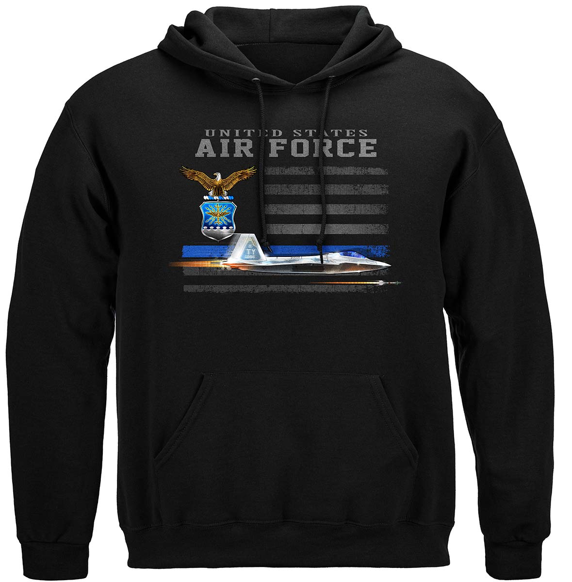 Air Force Patriotic Flag Premium Hooded Sweat Shirt