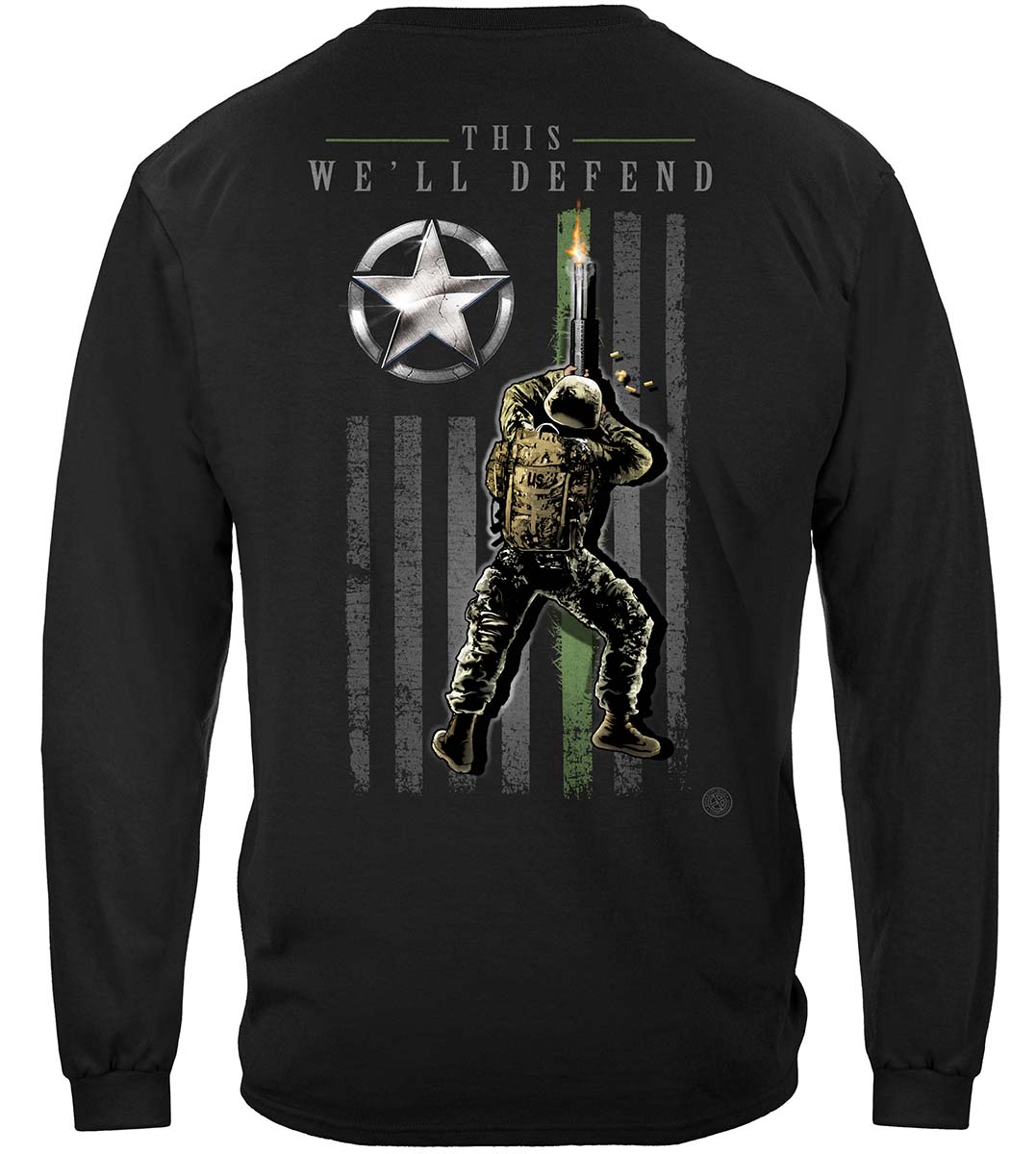 Army patriotic Flag Premium Hooded Sweat Shirt