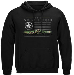 More Picture, Army patriotic Flag Premium Hooded Sweat Shirt