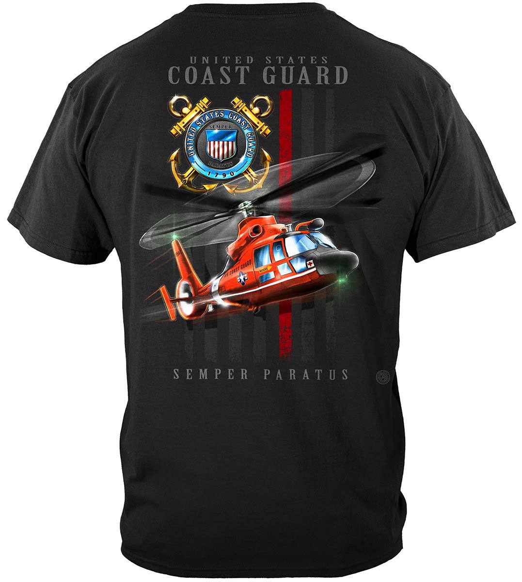 Coast Guard patriotic Flag Premium Long Sleeves