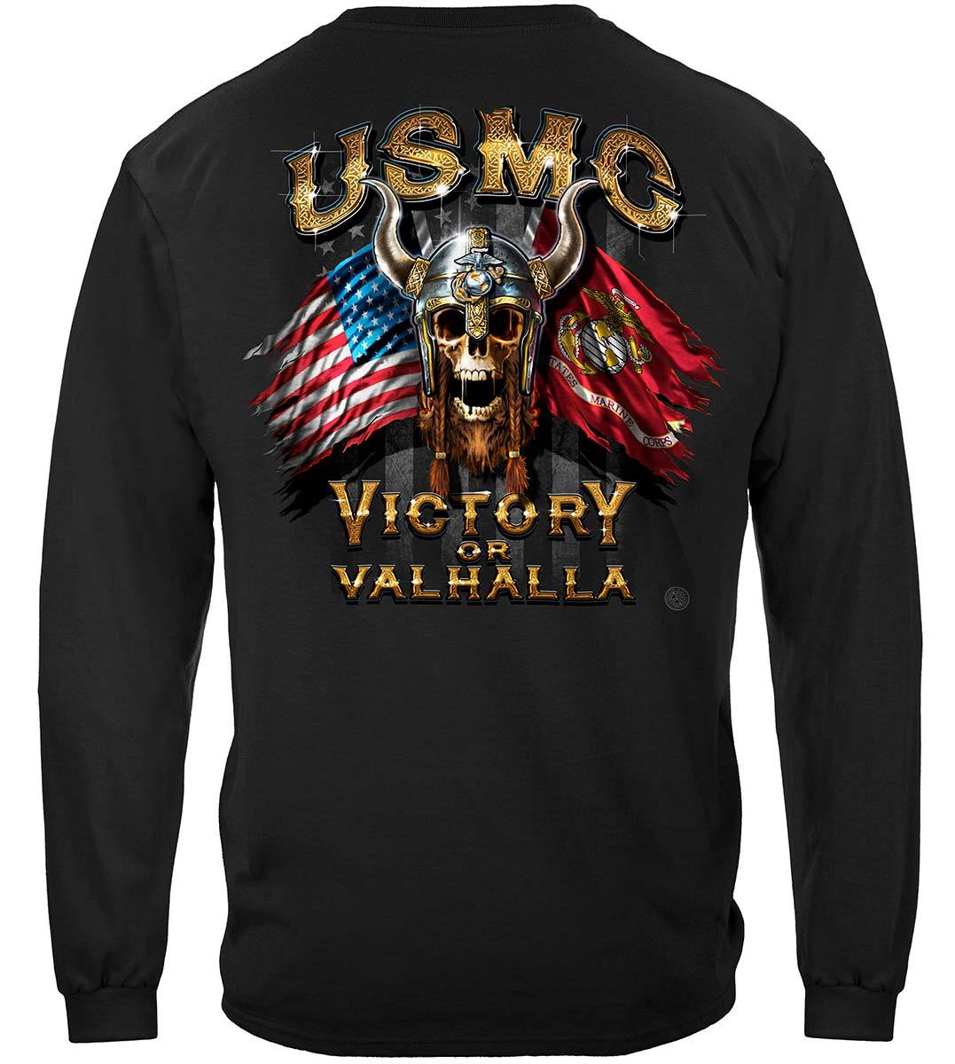 USMC Viking Warrior Premium Hooded Sweat Shirt