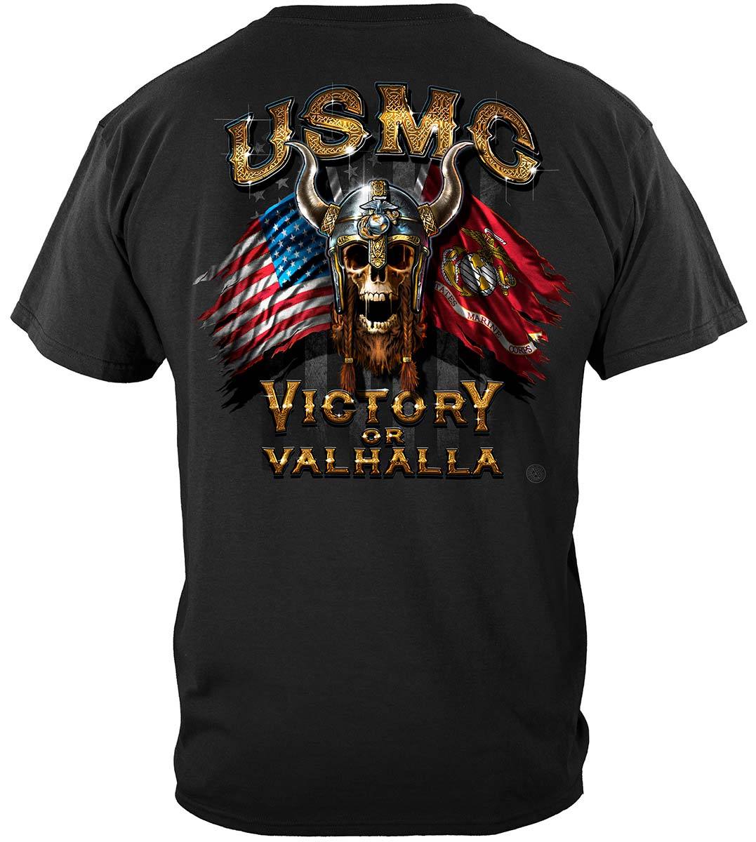 USMC Viking Warrior Premium Hooded Sweat Shirt
