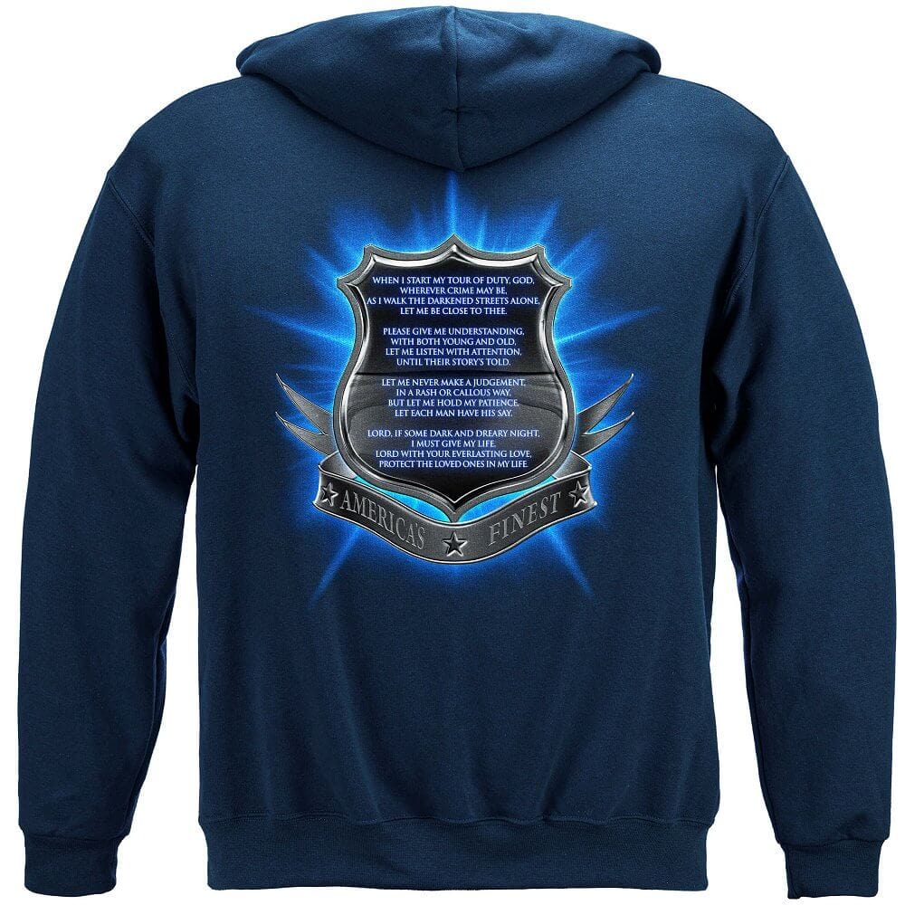 Policeman&#39;s Prayer Premium Hooded Sweat Shirt