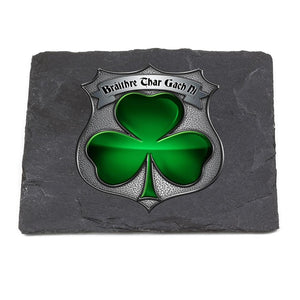 More Picture, Law Enforcement Policeman's Brotherhood Irish Black Slate 4IN x 4IN Coasters Gift Set
